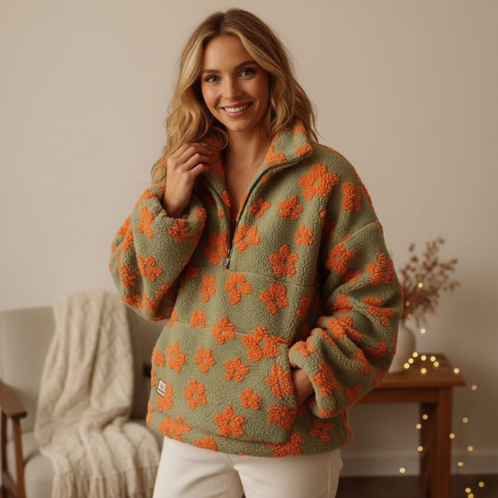 Daisy | Soft Floral Fleece Jacket
