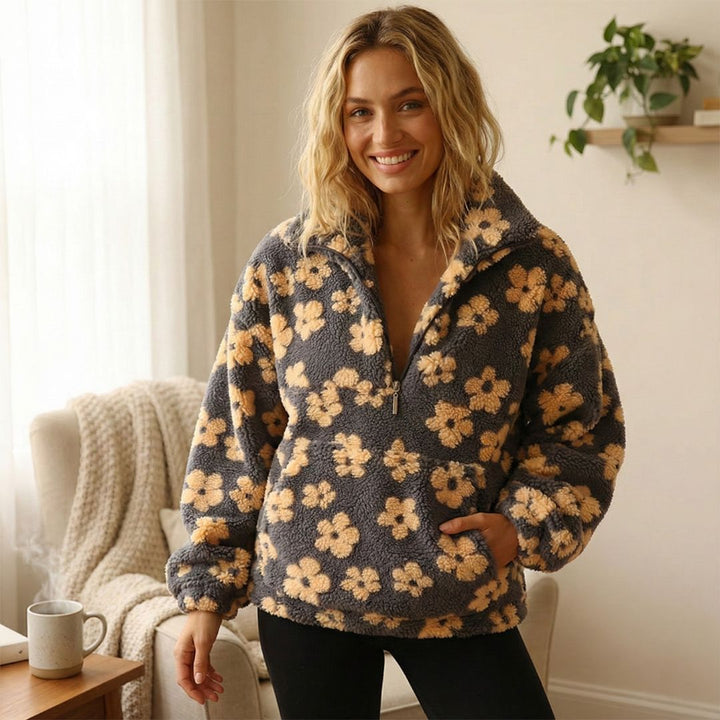 Daisy | Soft Floral Fleece Jacket