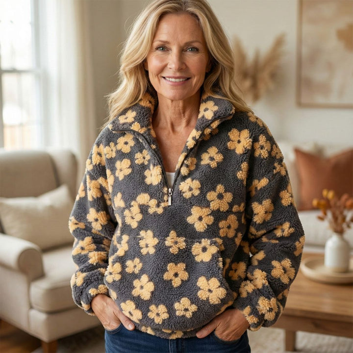 Daisy | Soft Floral Fleece Jacket