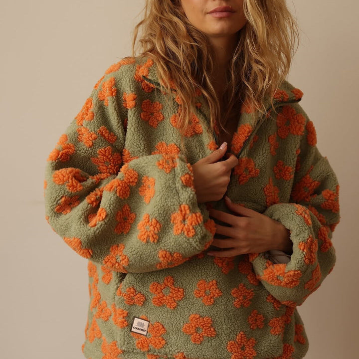 Daisy | Soft Floral Fleece Jacket